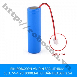  CBM191 PIN ROBOCON V3–PIN SẠC LITHIUM 1S 3.7V–4.2V 3000MAH CHUẨN ...