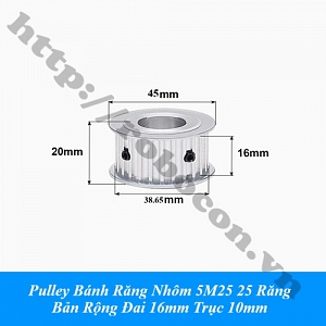 PKK1565 Pulley Bánh Răng Nhôm 5M25 25 Răng Bản Rộng ...